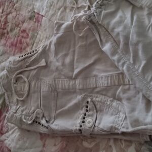 Deep Los Angeles Beige Cargo Pants with Drawstring L